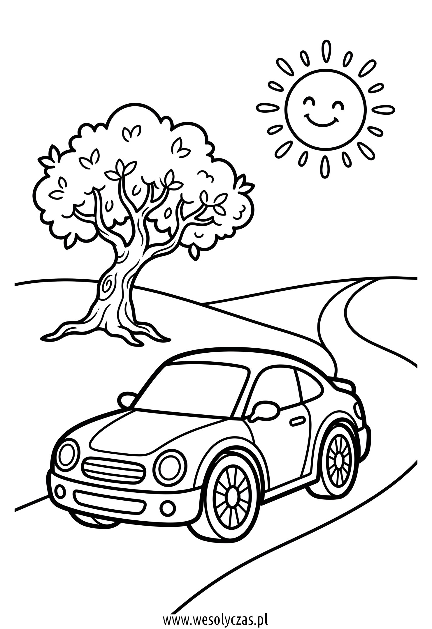 Sportowe auto na drodze
